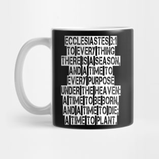 Ecclesiastes 3:1 King James Version Bible Verse Typography Mug